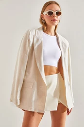 Women's Sleeve Detailed Blazer Jacket
