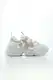 Marjin Women's Sneaker Thick Sole Laced Daily Sports Shoes Yoven Beige