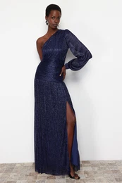 Saks A-Cut Knitted Elegant Evening & Graduation Dress