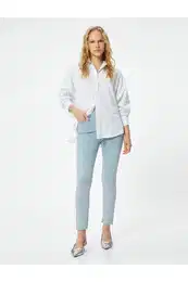 Slim Fit High Waist Denim Trousers Elastic Pocket Cotton - Carmen Skinny Jeans