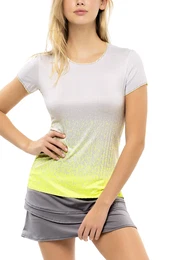Women's T-shirt Turn Up The Pleat Neon Yellow S