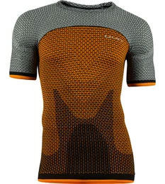 Men's T-shirt Running Alpha OW - orange-grey, S