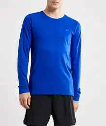 Men's T-Shirt Fuseknit Light LS Blue XL