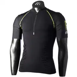 Men's T-Shirt M1 Trail Zip Neck Nero