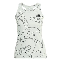 Club Graphic Tank Linen Green M Women's Tank Top