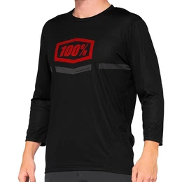 Men's Cycling Jersey 100% Airmatic 3/4 Sleeve Jersey Black/Red