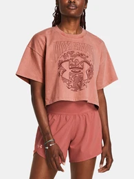 T-Shirt UA HW Dusk to Dawn Crop SS-PNK - Women