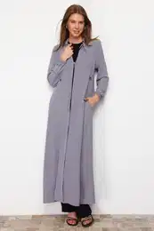Gray Woven Cap & Abaya & Abaya