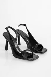 Women's Tobian Black Patent Leather Heeled Shoes