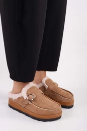 Women's Softie Mink Suede Feather Flat Slippers