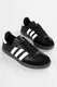 Shoeberry Women's Sambai Black and White Striped Flat Sneakers