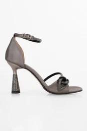 Women's Yuni Platinum Virginia Satin Stone Heel Shoes