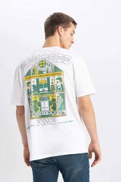 Comfort Fit Crew Neck Printed T-Shirt