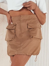 Spdniczka mini damska QUILLA kamelowa