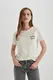 DEFACTO Regular Fit Crew Neck Slogan Short Sleeve T-Shirt