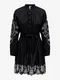 Black women's shirt dress with embroidery ONLY Flo - Women