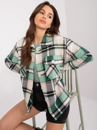 Ecru-mint plaid tank top by Solomia