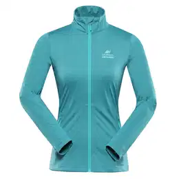 Turquoise women's sports sweatshirt with zipper Golla
