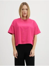 Dark pink women's basic T-shirt Chilli - Women