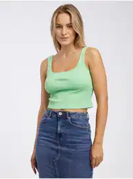 Green Women's Basic Tank Top Nukisa - Women