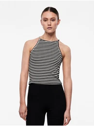 Women's White and Black Striped Tank Top Costina - Women