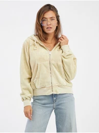Beige Women's Zipper Hoodie