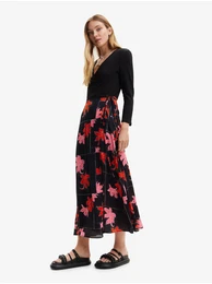 Red-black women's wrap maxi dress Menphis