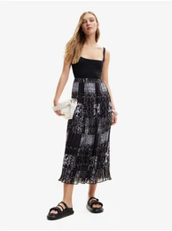 Black women's patterned maxi dress Cassidi