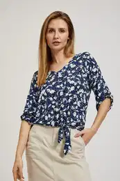 Women's patterned blouse - black