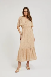 Women's lace dress - beige