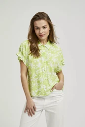 Women's shirt with short sleeves - green