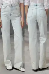 Ice Blue High Waist Wide Leg Jeans