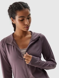 Women's Sports Quick-Drying Hooded Sweatshirt - Brown