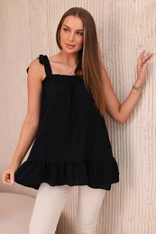 Blouse with bows black