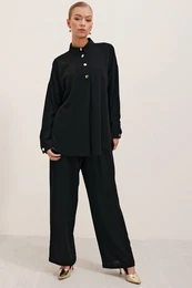 6631 Oversize Two Piece Set - Black