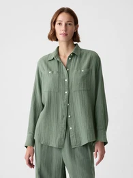 Muslin Oversize Shirt - Ladies