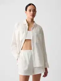 Oversize Muslin Shirt - Women