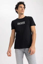 Slim Fit Crew Neck Printed T-Shirt