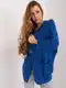 Cobalt blue loose cardigan without fastening