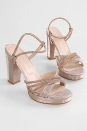 Women's Zaida Rose Stone Platform Heeled Shoes