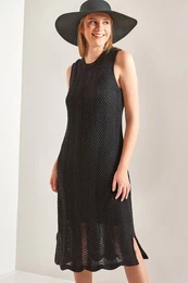 Women's Patterned Lined Summer Sweater Dress