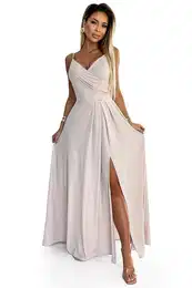 Elegant maxi long dress with straps