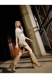 Cargo Shorts Skirt Pocket Detailed Buttoned Normal Waist Slim Fit