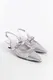 Capone Outfitters Mesh Pointed Toe Short Heeled Back Strap Women's Shoes