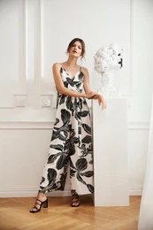 Women's Jumpsuit - Black/White