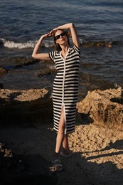 Women's dress - black/white