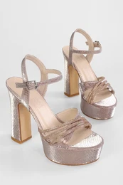 Women's Giana Rose Honeycomb Stone Platform Heeled Shoes