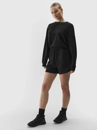 Women's sweatpants with modal - black