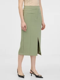 Khaki women's pencil skirt - Women's