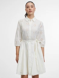 White women's shirt dress